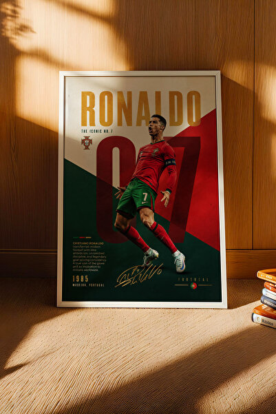 e2nova Ronaldo Portekiz Çerçeveli Tablo Premium Futbolcu Spor Tabloları Lüks ...