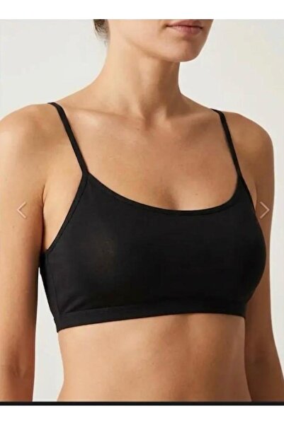 Kadın Siyah Toparlayıcı Görünümlü İnce Askılı Bralet(3Adet)
