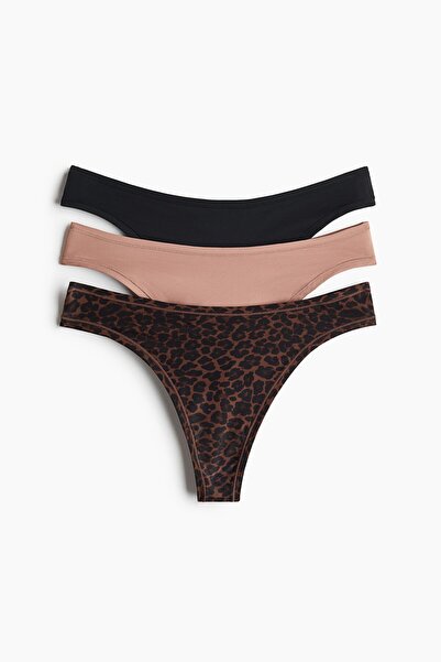 H&M 3'lü Mikrofiber Thong Külot
