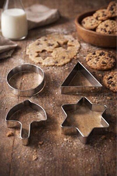 Yıldızan Nry Shop Stainless Steel Cookie Cutters Set, Star Triangle Circle Um...