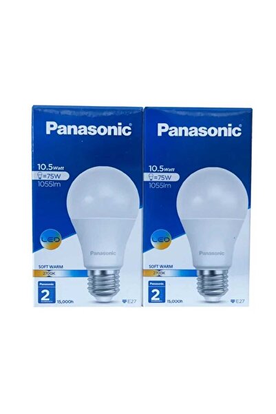 PANASONIC لمبة LED E27، 10.5 واط، أبيض دافئ، 3 قطع