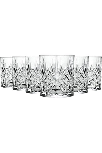 The Bros Crystal Short Whisky Water Tumblers Glasses, 230 ml, Set Of 6-Clear