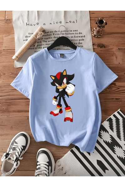 MAGORS تيشيرت للأطفال من SONIC THE HEDGEHOG بطبعة الموسم الجديد وياقة دائرية ...