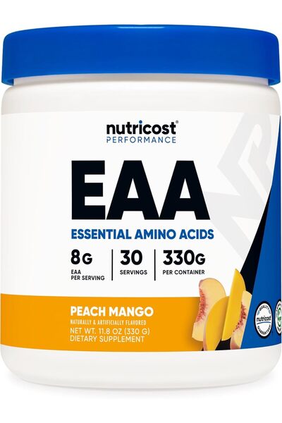 Nutricost EAA Powder 30 Servings (Peach Mango) - Essential Amino Acids - Non-...