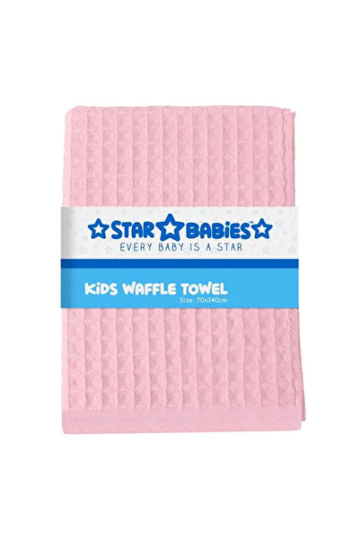 STAR BABiES منشفة وافل - 70 × 140 سم - وردي فاتح
