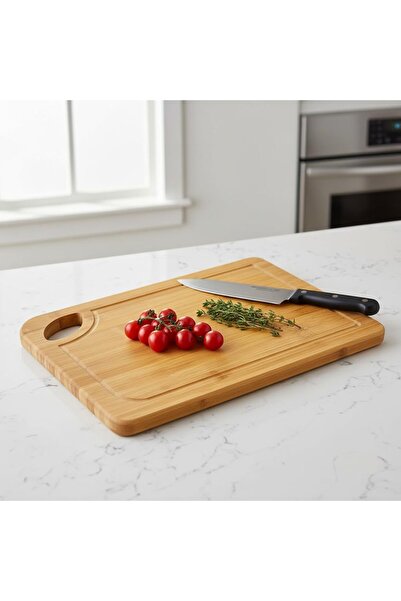 Yıldızan Nry Shop 100% Natural Bamboo Cutting Board and Chopping Board - 34X2...