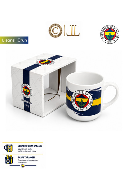 Fenerbahçe 2026 New Production Licensed Ceramic Mug Special Design Box