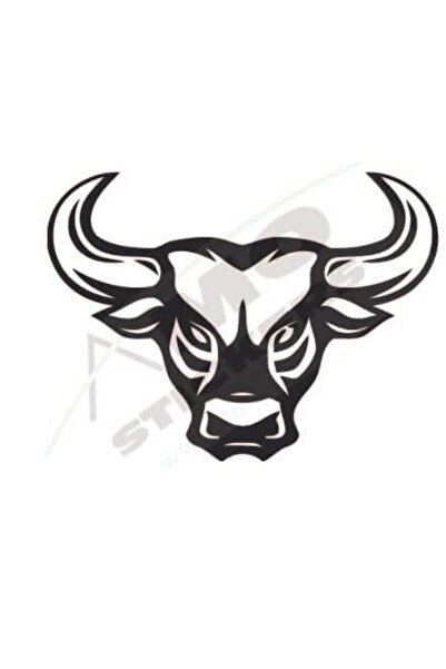 Amo-Stickers Bull Sticker 2 25cm Green