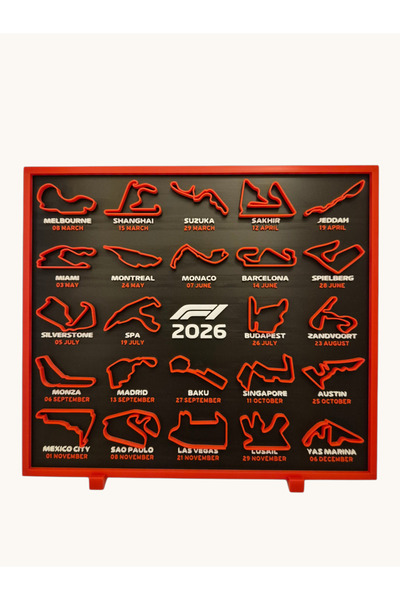 AXY PRINT Calendar Formula 1 2026 — Printat 3D | Decor Circuite F1