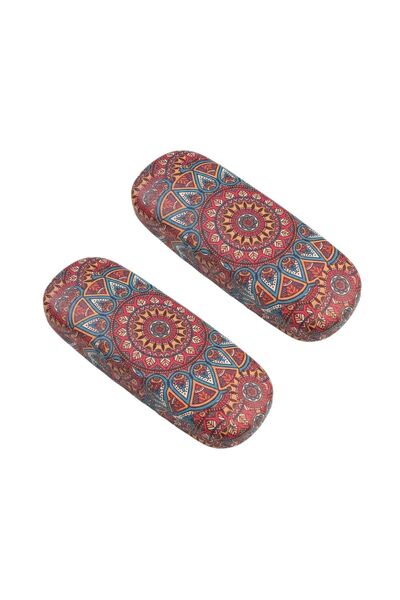 OEM Toc ochelari soare si vedere, rama metalica, inchidere magnet,design floral Vintage, 16x6x4cm, 2BUC