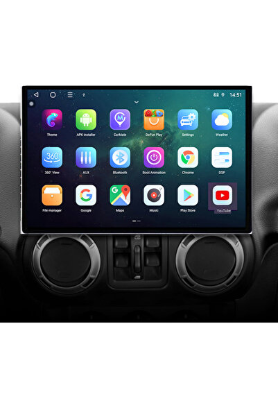 Carplayer شاشة أندرويد لسيارة جيب رانجلر مقاس 13 بوصة موديل 2011-2017 مع دعم ...