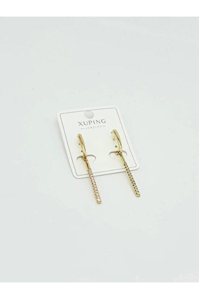 Haziran Accessory, Xuping Stick Gold Earrings