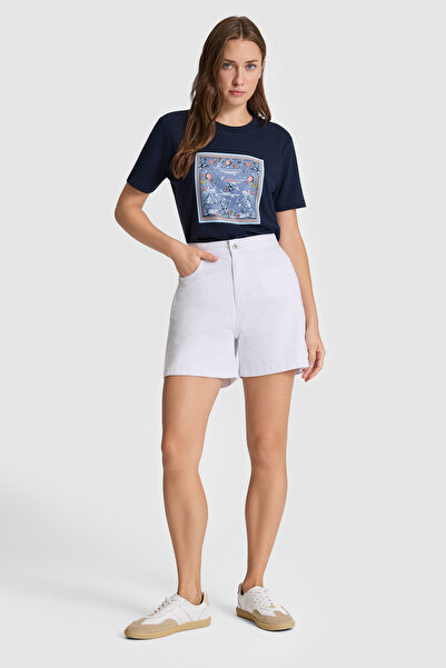 U.S. Polo Assn. Women's White Jean Shorts 50321394-Vr013