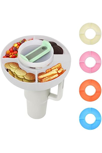 Arabest Silicone Snack Tray Compatible with 40oz Stanley Tumbler, Reusable Sn...