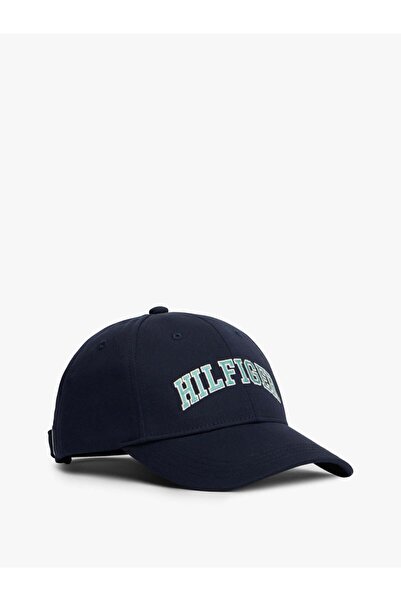 Tommy Hilfiger "Faded Sun Kiss" Logo Embroidered Cotton Hat Dark Blue