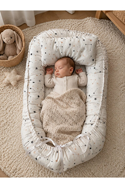 ELİTE COLLECTİON سرير أطفال Babynest مبطن بالقطن |   مساحة نوم مريحة وآمنة وأ...