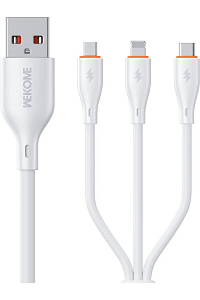 WK Καλώδιο USB σε Type-C / Lightning 1,2μ Λευκό (250918)