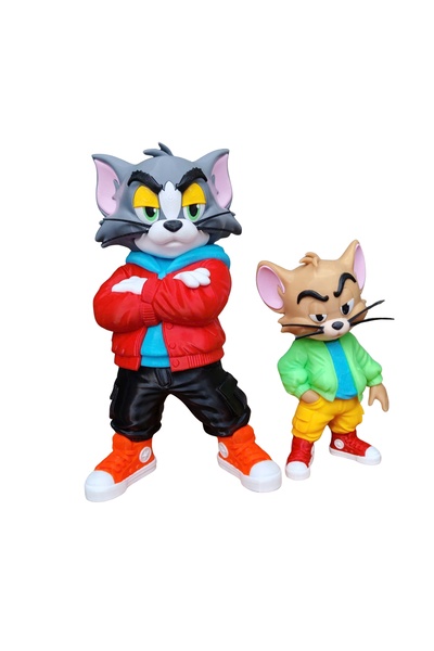 Eva Prints Set figurine Tom & Jerry Urban Vibes 29 cm + 19 cm, modele decorat...