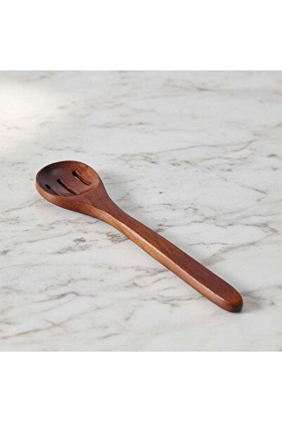 chef's delight Slotted Ladle - Acacia Wood Kitchen Tool (7x30x2cm) | Ideal fo...