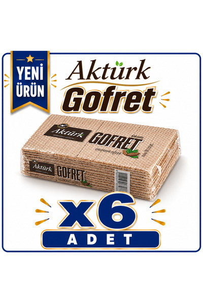 Aktürk Kakaolu Gofret (200 g) x6 adet