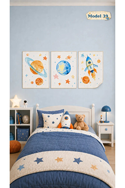 Akıllı Kağıt Static Adhesion Table - Poster for Children's Room (Model- 39