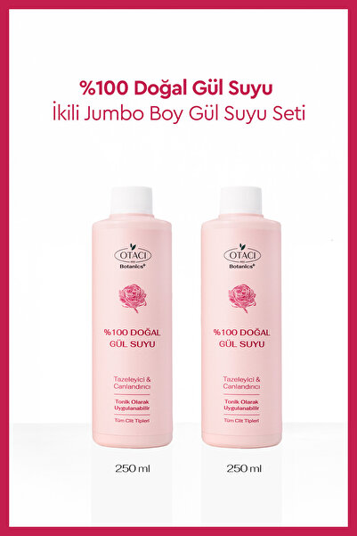 Otacı Botanics+ %100 Doğal Gül Suyu Büyük Boy 2'li Set