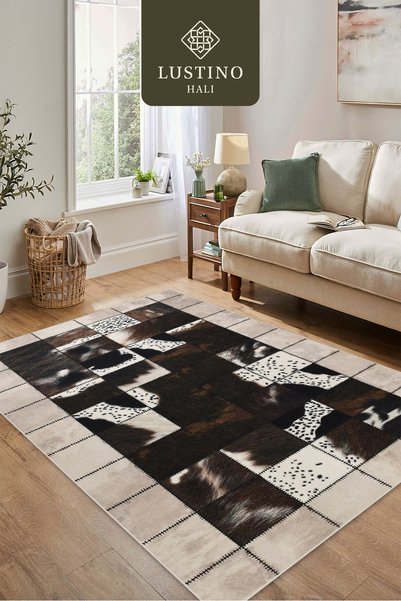 Lustino Halı Yıkanabilir Halı Kaymaz Taban Leke Tutmaz Salon Halısı Mutfak Ha...