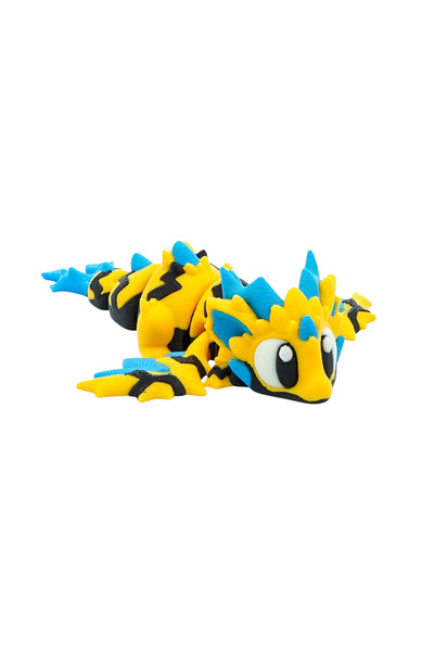 Eva Prints Mini Dragon Electrizant, figurina articulata printata 3D in Romani...
