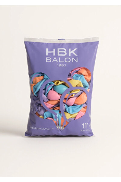 HBK Balon Makaron 11" Balon Hbk Karışık Renkler 100'lü