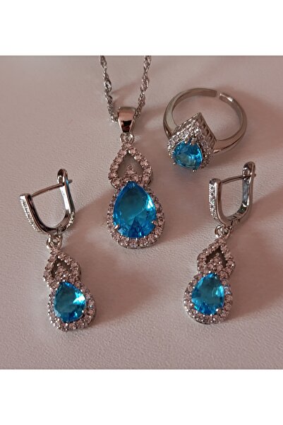 Silver Set bijuterii culoare topaz