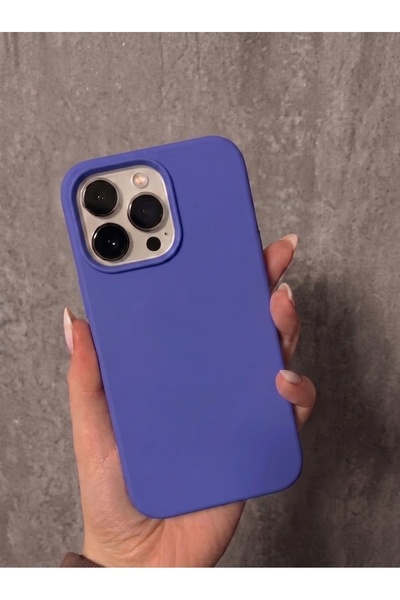 IPhone 14 Pro Max Uyumlu İçi Kadife Logolu Silikon Kılıf Kapak