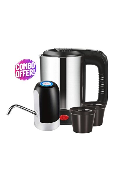 Zen Store 2 PC Combo – Electric Kettle with Automatic Water Dispenser Pump & ...