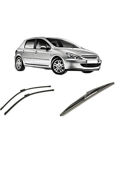 Bosch Σετ 3 υαλοκαθαριστήρων PEUGEOT 307 (3A/C) από το 2000-2012, για το μπρο...