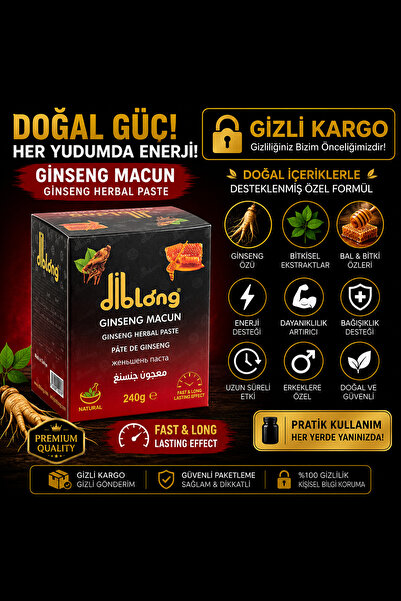 Diblong Ginseng Macun 240 g – Ginseng Özlü Bitkisel Macun Bal ve Bitki Özleri...