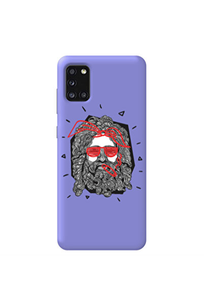 Other Samsung A41 Cool glasses Purple Colored Silicone TPU Θήκη