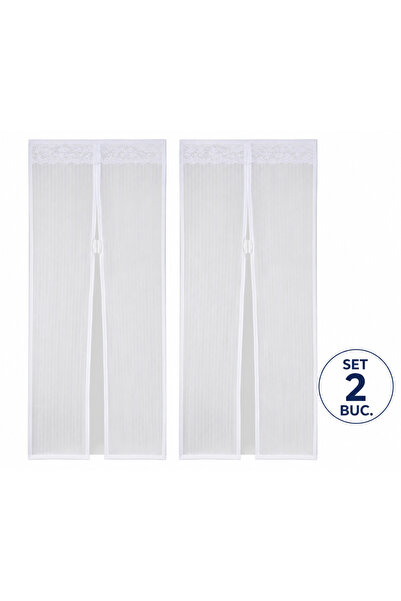 OEM Set 2 Plase Magnetice Antiinsecte pentru Ușă, 100 x 210 cm, Închidere Aut...