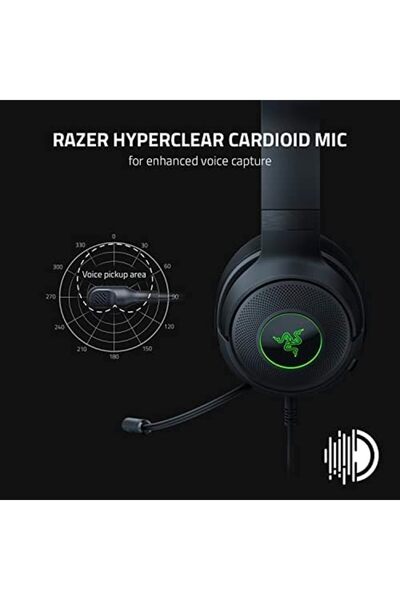 Yıldızan Pazaralanı Store Razer Kraken V3 X USB - Wired USB Gaming Headset (U...
