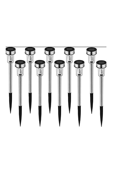Clino Set 10 bucati lampa solara pvc + fier A-09953