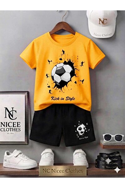NC Nicee Clothes Summer Children's T-Shirt Shorts Unisex (Ball Printed)