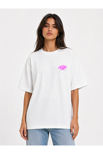 Compostela Unisex Women's Men's Synaworld Written Logo Front Printed Oversize...