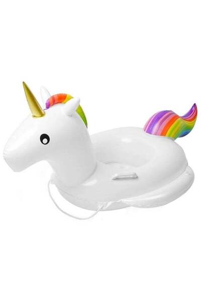 Toybox Swim Ring Fantasy Unicorn Shaped Pool Float Swimming Floating Ring Toy...