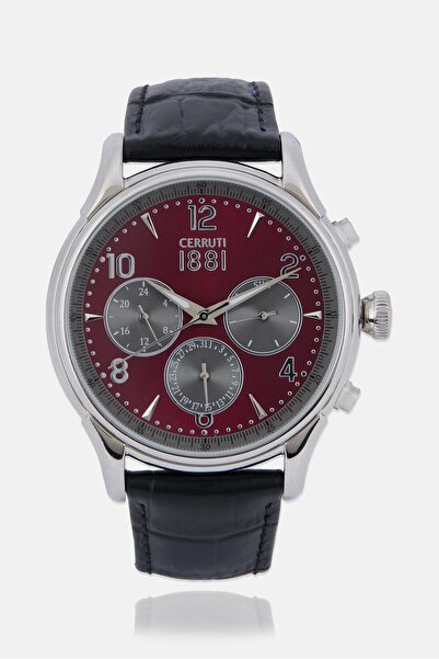 Cerruti 1881 Men CRA107SN10BK Analog Leather Watch 44 mm, Brown