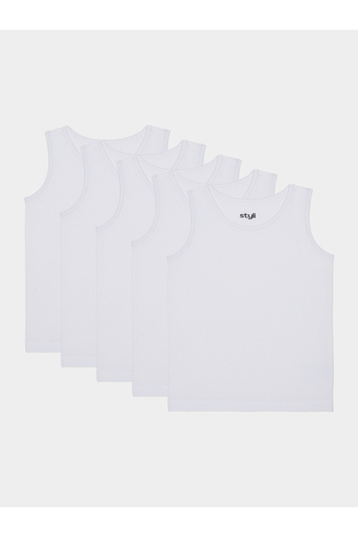 Styli Boys Pack of 5 - Plain Vest