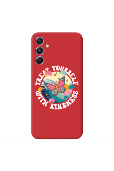 Other Samsung A34 Kindless Yourself Red Colored Silicone TPU Θήκη