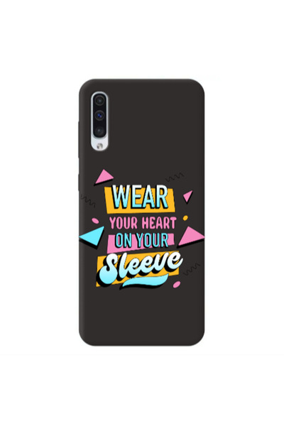 Other Samsung A50 Wear Your Heart Black Colored Silicone TPU Θήκη