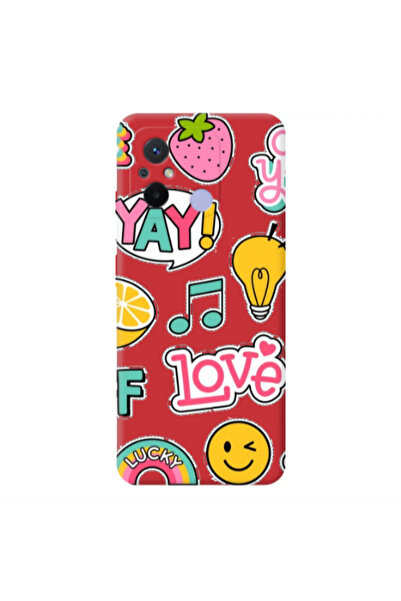 Other Xiaomi Redmi 12C Cute desing Red Colored Silicone TPU Θήκη