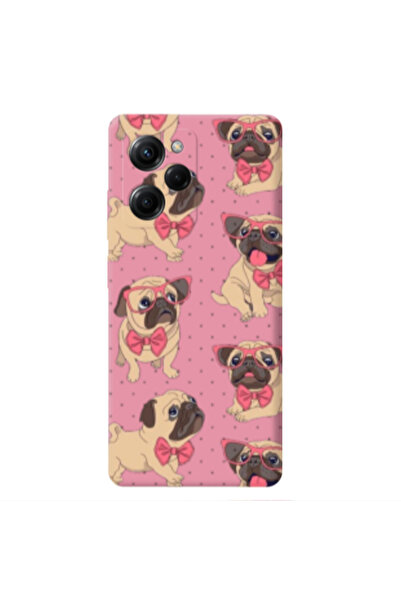 Other Xiaomi Poco X5 Pro Dog Spectacled Pink Colored Silicone TPU Θήκη