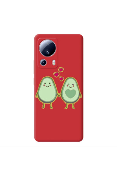 Other Xiaomi Mi 13 Lite Avocados Red Colored Silicone TPU Θήκη