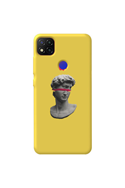 Other Xiaomi Redmi 9c Half statue Yellow Colored Silicone TPU Θήκη