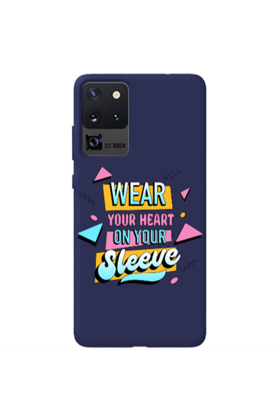 Other Samsung S20 Ultra Wear Your Heart Dark blue Colored Silicone TPU Θήκη
